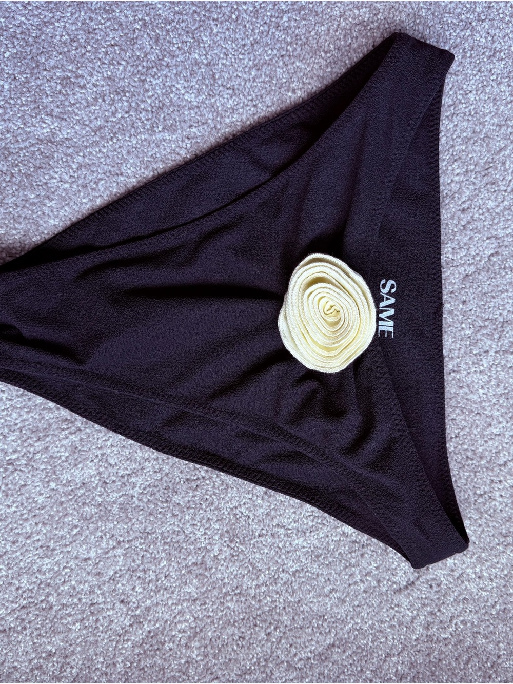 SAME Black Low-Rise Bikini Bottom - Women's Swimwear